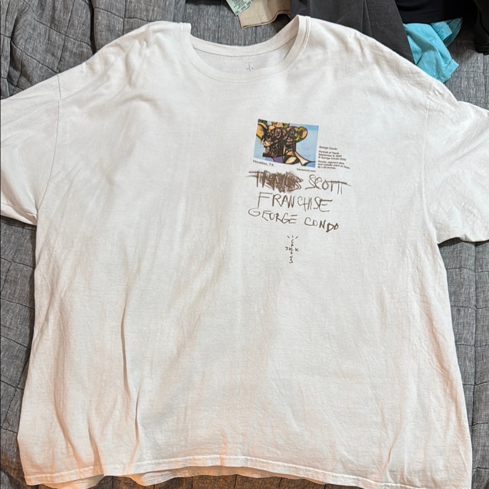 Travis Scott x George Condo “franchise” White Graphic T-Shirt